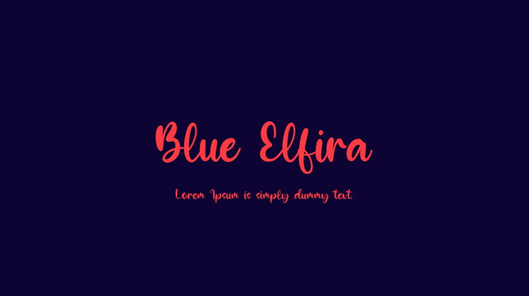 Blue Elfira Font