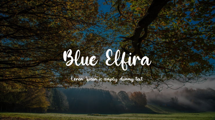 Blue Elfira Font