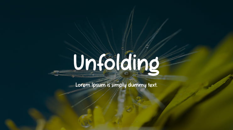 Unfolding Font Family