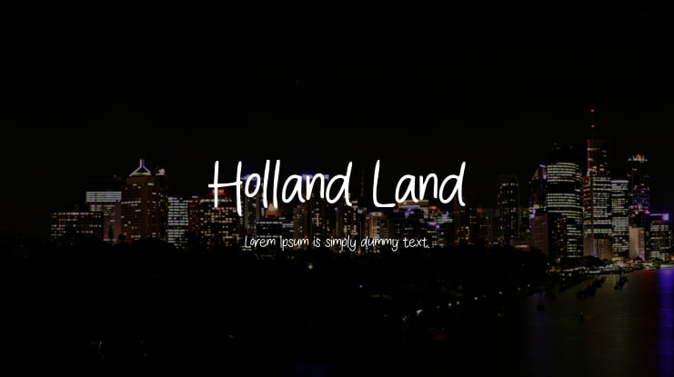 Holland Land Font