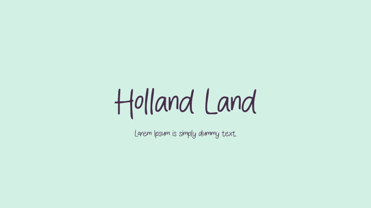 Holland Land Font