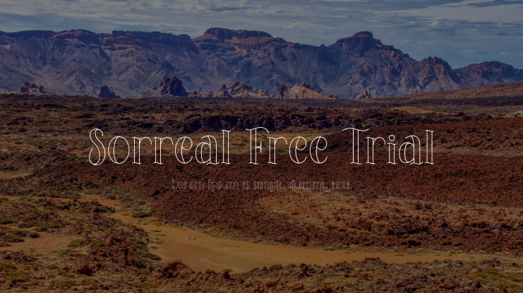 Sorreal Free Trial Font