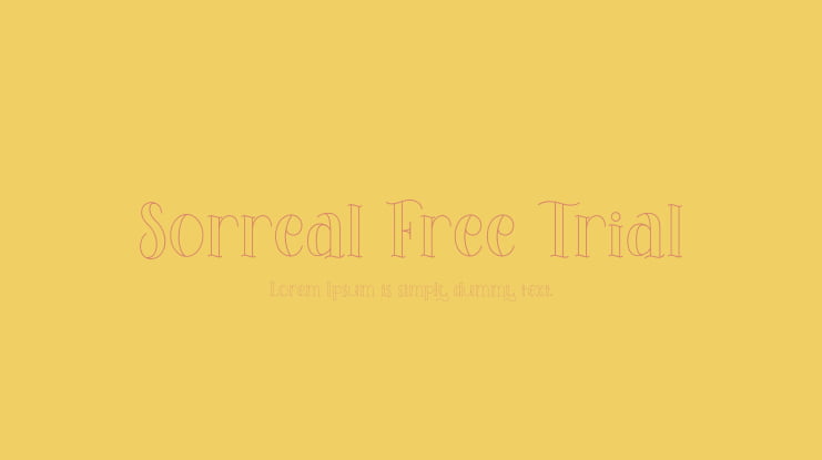 Sorreal Free Trial Font