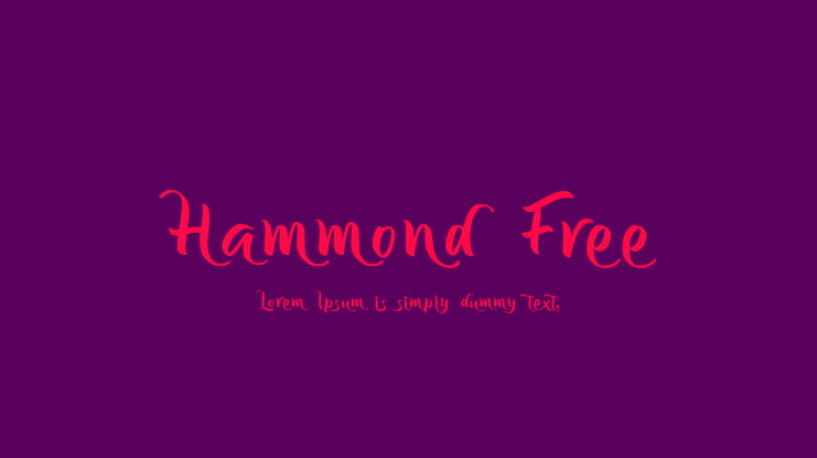 Hammond Free Font