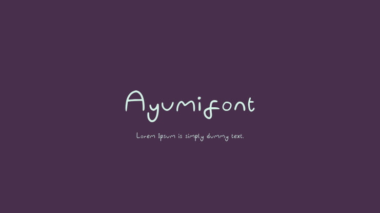 Ayumifont Font