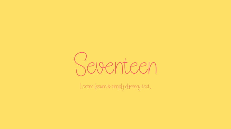 Seventeen Font