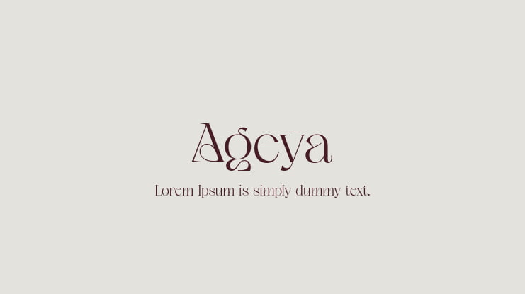 Ageya Font