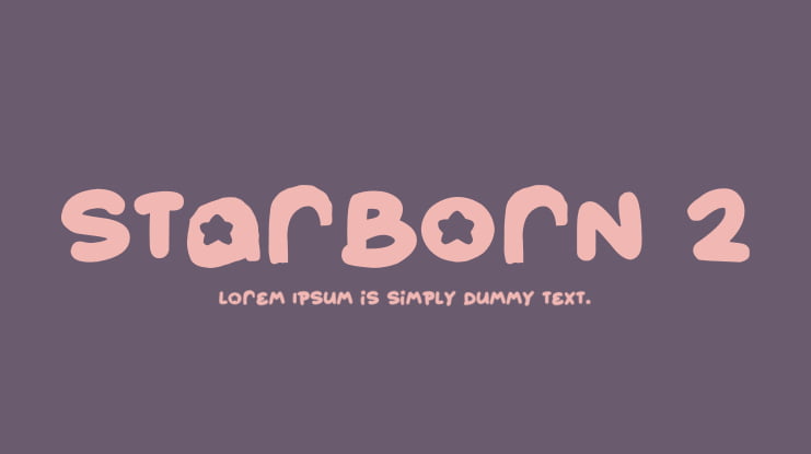 Starborn font - free for Personal