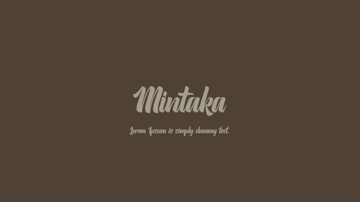 Mintaka Font