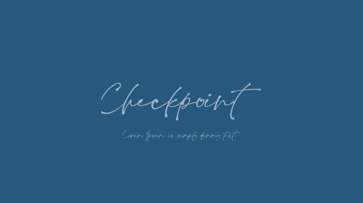 Checkpoint Font