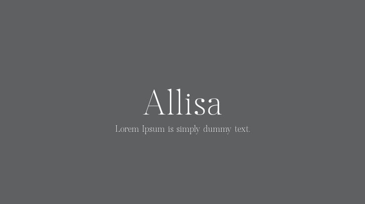 Allisa Font Family