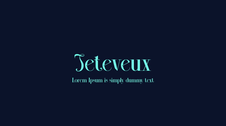 Jeteveux Font