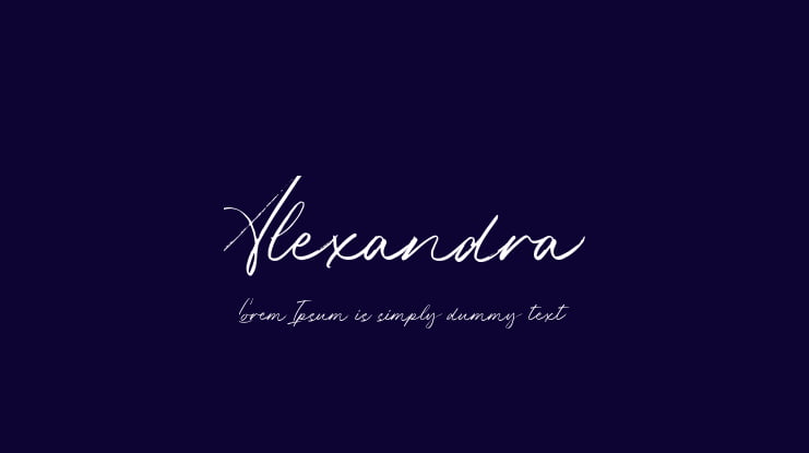 Alexandra Calligraphy Font, Webfont & Desktop