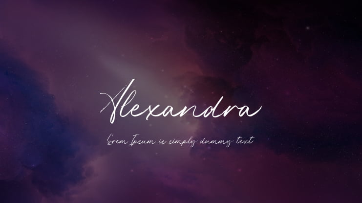 Alexandra Calligraphy Font, Webfont & Desktop