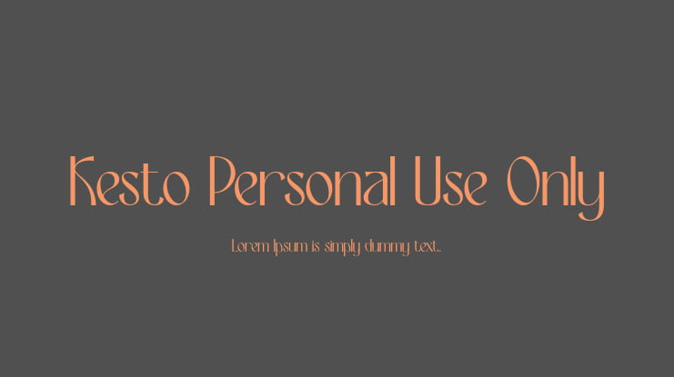 Kesto Personal Use Only Font