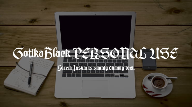 Gotika Black PERSONAL USE Font