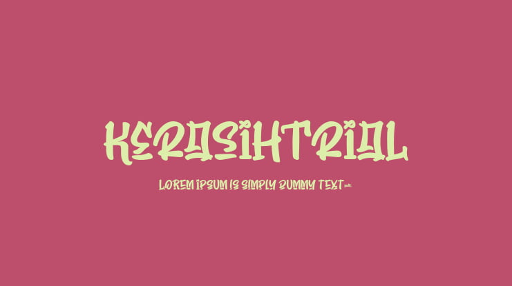 KERASIHTRIAL Font