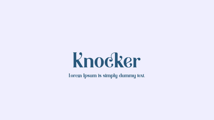 Knocker Font