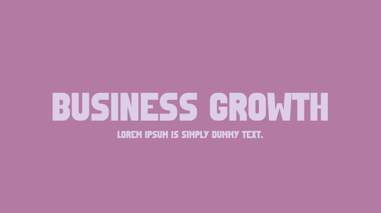 Business Growth Font