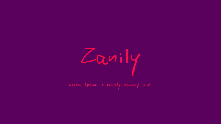 Zanily Font