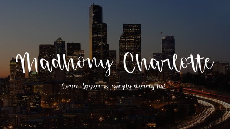 Madhony Charlotte Font Family