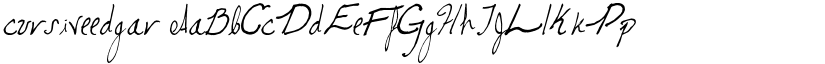 Cursive Edgar font download